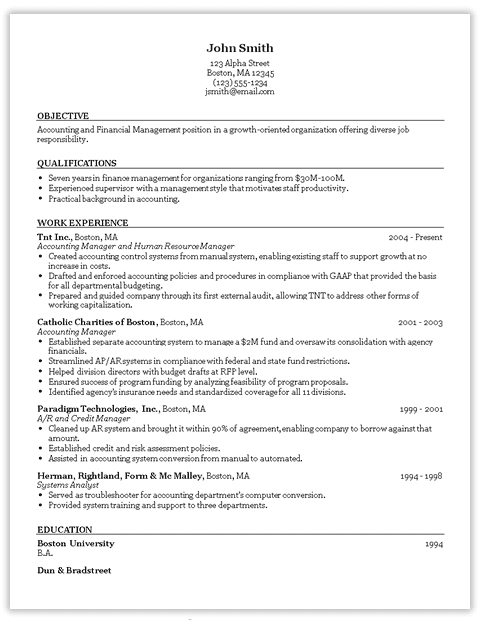 Classic Resume Template II