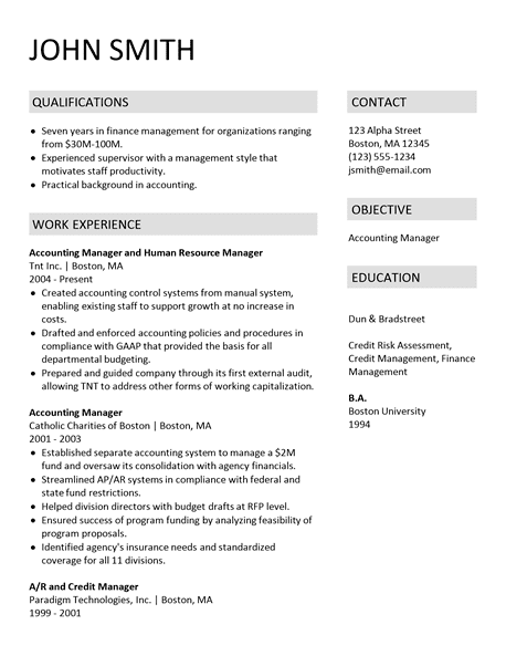Modern Resume Template IV