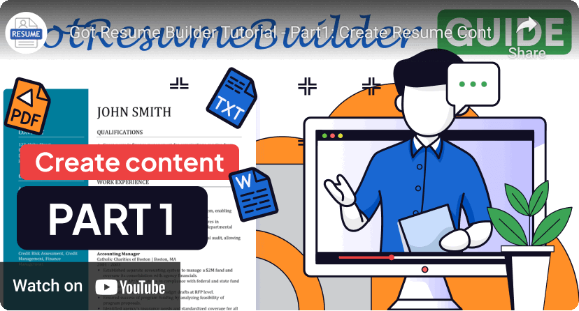 Video Tutorial: How to Create Resume Content